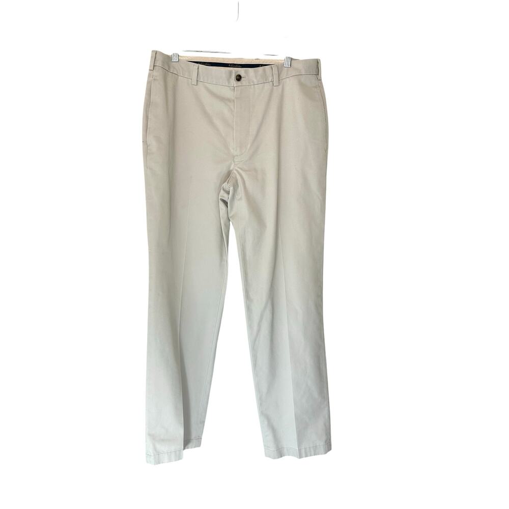 Brooks Brother Men's Tan Khaki Cotton Advantage Chino‎ Clark Pants Size 35 x 32